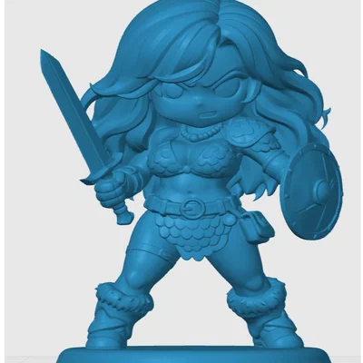 Mô hình Red Sonja phong cách Chibi - Đồ chơi in 3D ấn tượng