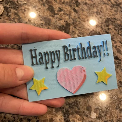 Thiệp chúc mừng sinh nhật in 3D sáng tạo (Fake Birthday Gift Card)