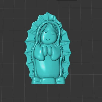 Mô hình 3D Mẹ Guadalupe (Virgen de Guadalupe) phong cách chibi đáng yêu