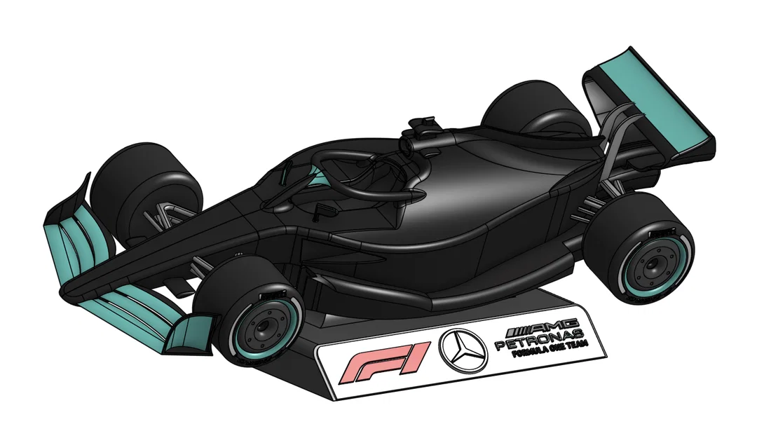 Mô hình xe đua Mercedes F1 (Chi tiết linh kiện bên trong) - Image 1