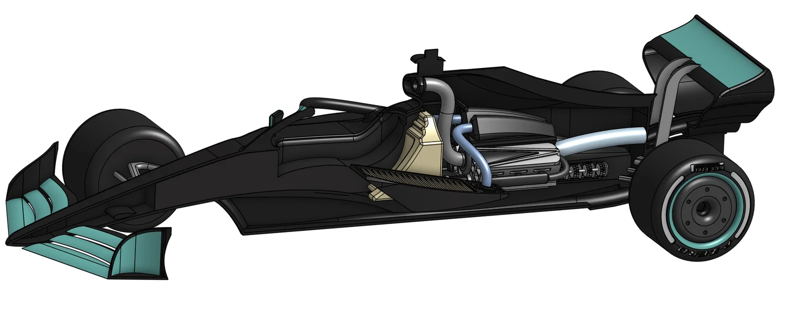 Mô hình xe đua Mercedes F1 (Chi tiết linh kiện bên trong) - Image 4