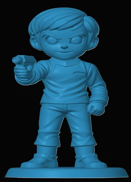 Mô hình 3D nhân vật Sulu phong cách Chibi cho fan Star Trek - Image 1