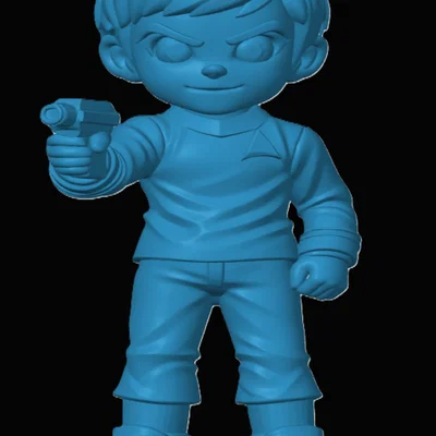 Mô hình 3D nhân vật Sulu phong cách Chibi cho fan Star Trek