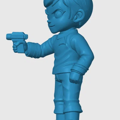 Mô hình 3D nhân vật Sulu phong cách Chibi cho fan Star Trek