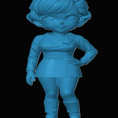 Mô hình Chibi Nurse Chapel 3D từ Star Trek siêu đáng yêu