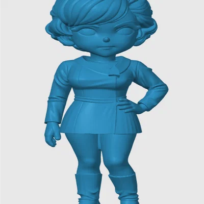 Mô hình Chibi Nurse Chapel 3D từ Star Trek siêu đáng yêu