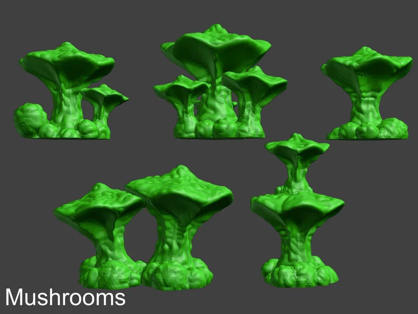 100 Mẫu Cây Giả Tưởng Cho Đế Mô Hình & Terrain (Alien Vegetation 61) - Image 7