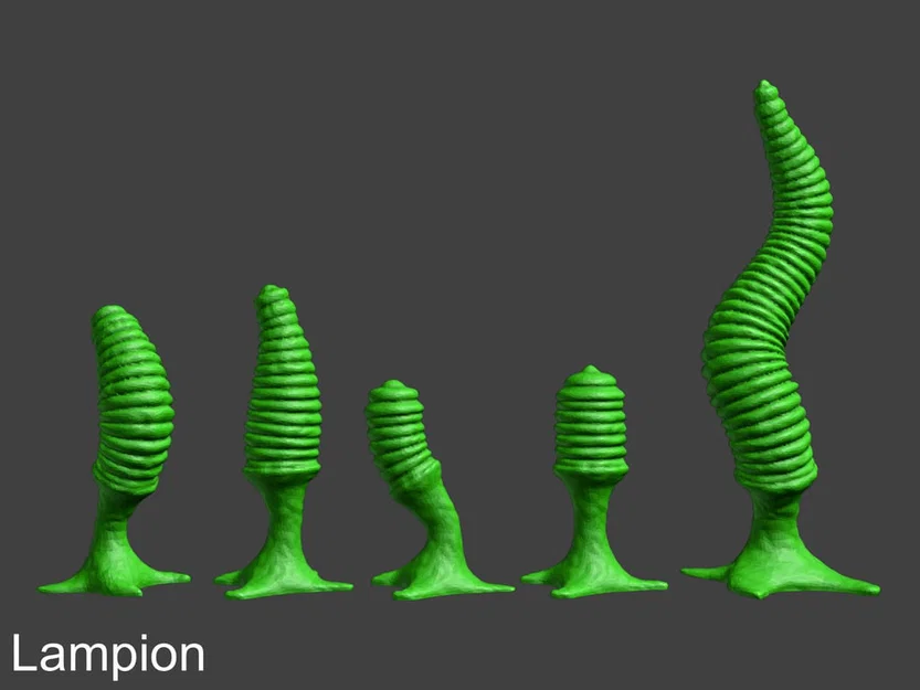 100 Mẫu Cây Giả Tưởng Cho Đế Mô Hình & Terrain (Alien Vegetation 61) - Image 11