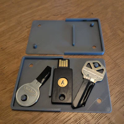 Miếng chèn ví siêu mỏng cho Yubikey và hai chìa khóa cửa