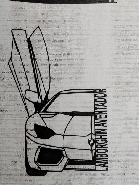 Mô hình treo tường Lamborghini Aventador - Tác phẩm trang trí in 3D - Image 1