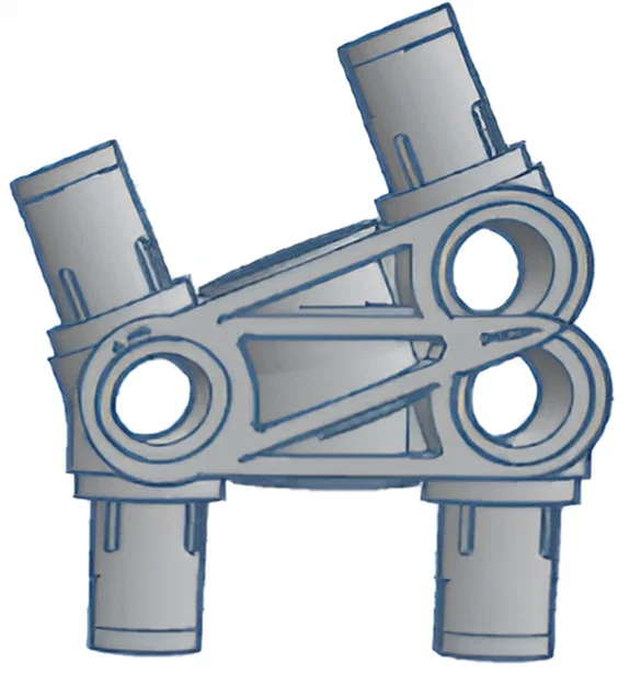 Mẫu Lego Technic 55615 góc nghiêng 15° tương thích - Image 1