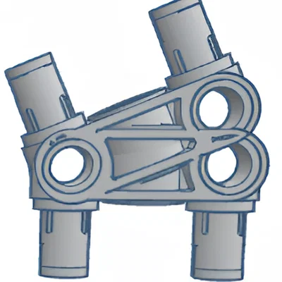 Mẫu Lego Technic 55615 góc nghiêng 15° tương thích