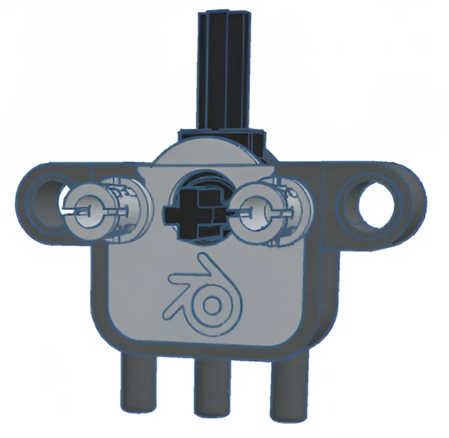 Công tắc khí nén tương thích Lego dùng để gắn lên mô-tơ - Image 1