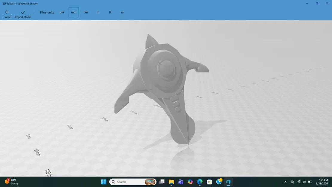 Mô hình 3D cá Peeper Subnautica trang trí bàn làm việc cực đẹp - Image 1