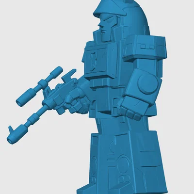 Mô hình 3D Blaster Transformers phong cách Chibi cực đáng yêu