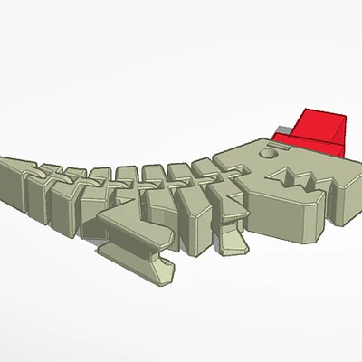 Mô hình 3D khủng long Flexi Rex đội mũ độc đáo