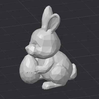 Mô hình chú thỏ Phục sinh Low-Poly đẹp mắt cho in 3D
