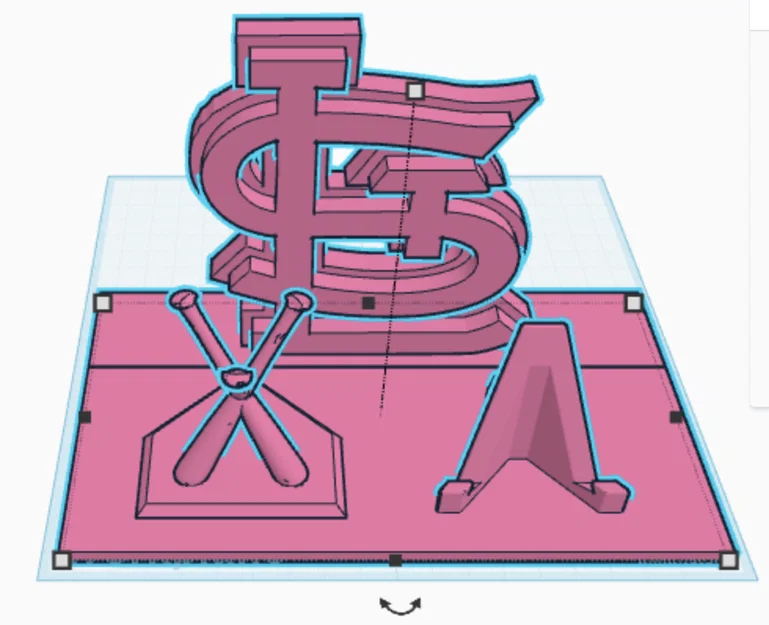 Mô hình trang trí và giá đỡ thẻ bài St. Louis Cardinals (3D Print) - Image 1