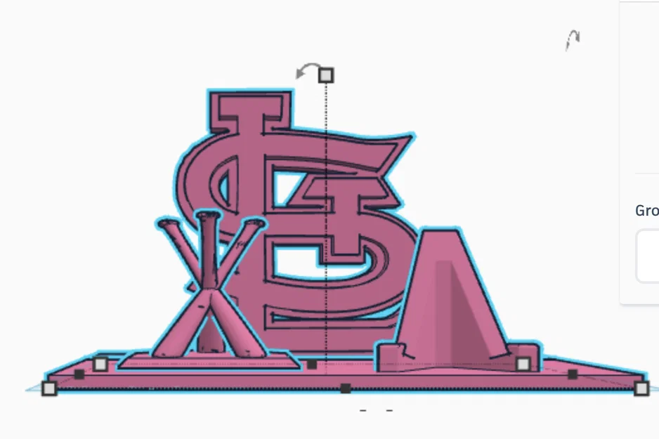 Mô hình trang trí và giá đỡ thẻ bài St. Louis Cardinals (3D Print) - Image 2