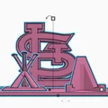 Mô hình trang trí và giá đỡ thẻ bài St. Louis Cardinals (3D Print) - Thumbnail 2