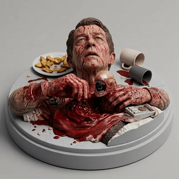 Mô hình in 3D Alien Chestburster Scene - Cảnh phim kinh dị 1979 - Image 1