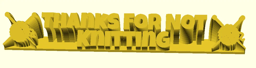 Bảng hiệu trang trí để bàn Thanks For Not Knitting độc đáo - Image 1