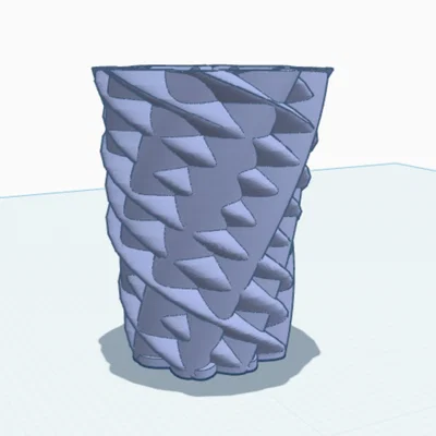 Bộ sưu tập bình hoa xoắn nghệ thuật (Twisty Vases) in 3D trang trí