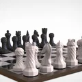 Bộ cờ vua thiết kế xoắn ốc độc đáo - Mô hình in 3D dễ in - Thumbnail 2