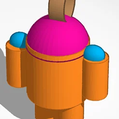 Mẫu móc khóa hình Robot đáng yêu in 3D dễ dàng