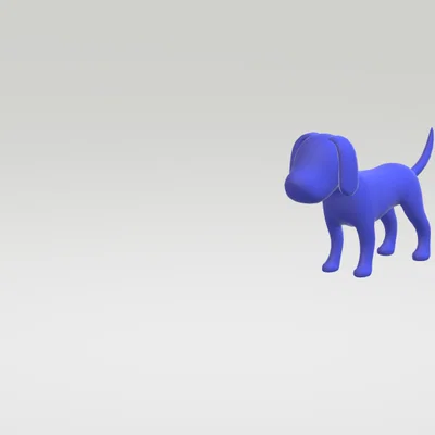 Mô hình chú cún con 3D dễ thương trang trí bàn làm việc