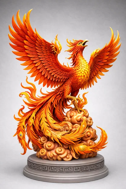 Mô hình 3D Phượng Hoàng Thiên Giới (Celestial Phoenix) trang trí đẳng cấp - Image 1