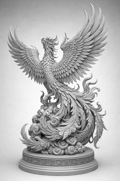 Mô hình 3D Phượng Hoàng Thiên Giới (Celestial Phoenix) trang trí đẳng cấp - Image 2