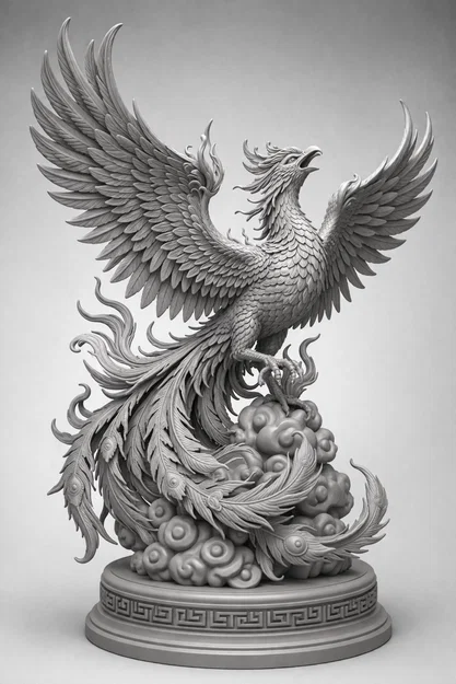 Mô hình 3D Phượng Hoàng Thiên Giới (Celestial Phoenix) trang trí đẳng cấp - Image 3