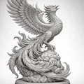 Mô hình 3D Phượng Hoàng Thiên Giới (Celestial Phoenix) trang trí đẳng cấp - Thumbnail 4