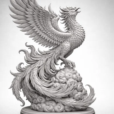 Mô hình 3D Phượng Hoàng Thiên Giới (Celestial Phoenix) trang trí đẳng cấp