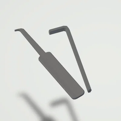 Mô hình Lockpick 1:1 từ game Roblox Doors - File in 3D