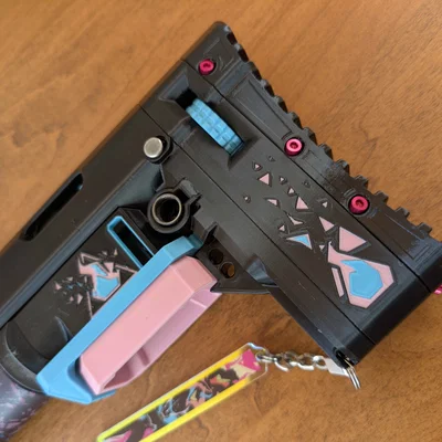 Báng súng Lynx 2.1 TPU Ergo có bánh răng tăng chỉnh nhanh và lỗ gắn QD