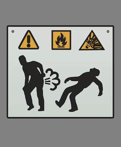 Biển cảnh báo: Cẩn thận hơi độc! (Vorsicht Furz-Gefahr) - Image 1