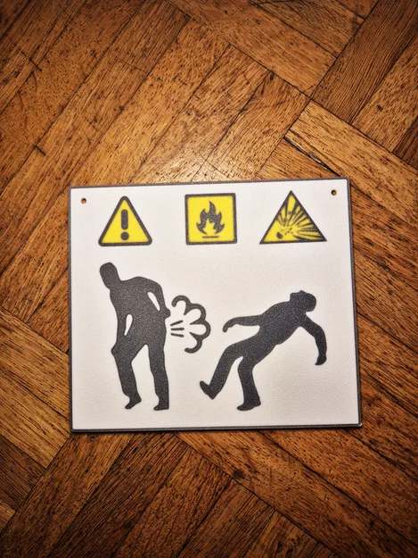 Biển cảnh báo: Cẩn thận hơi độc! (Vorsicht Furz-Gefahr) - Image 2