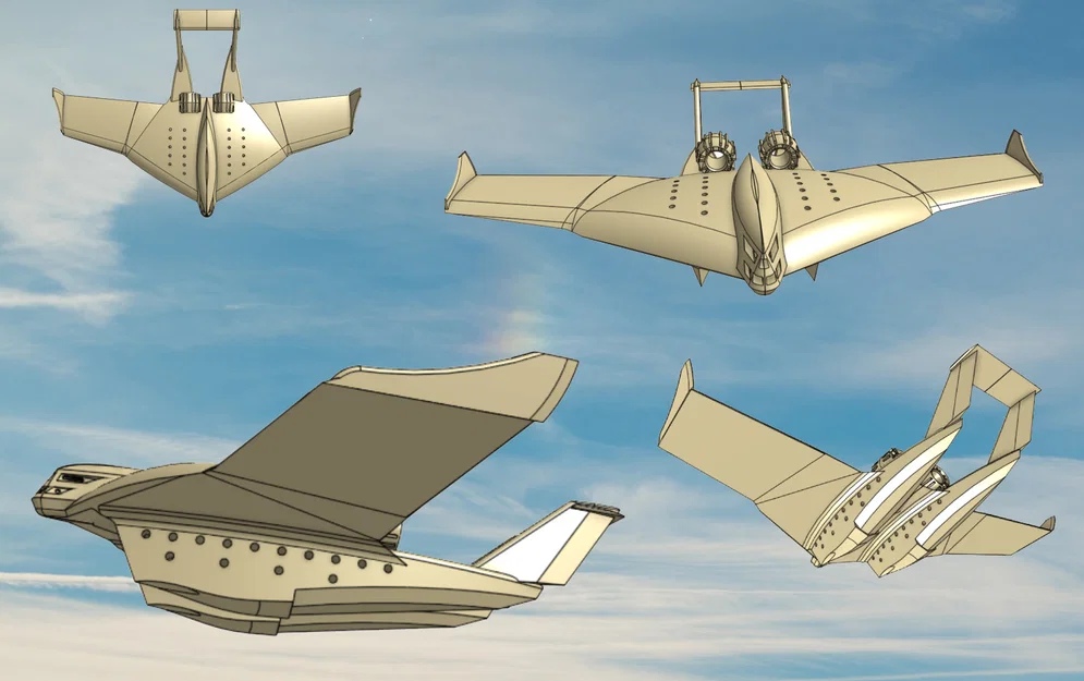 Mô hình 3D CatamaPlane - Thủy phi cơ Catamaran cổ điển - Image 2