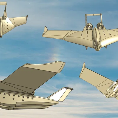 Mô hình 3D CatamaPlane - Thủy phi cơ Catamaran cổ điển