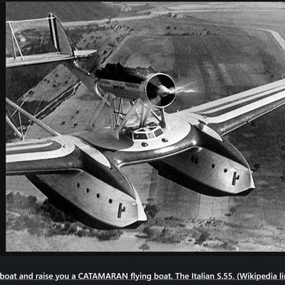 Mô hình 3D CatamaPlane - Thủy phi cơ Catamaran cổ điển