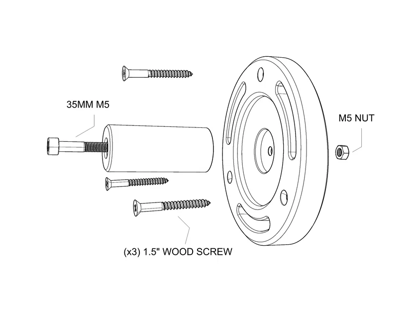 Giá Treo Tường Cho Đầu Kẹp Máy Tiện Gỗ (Wood Lathe Chuck) - Image 2