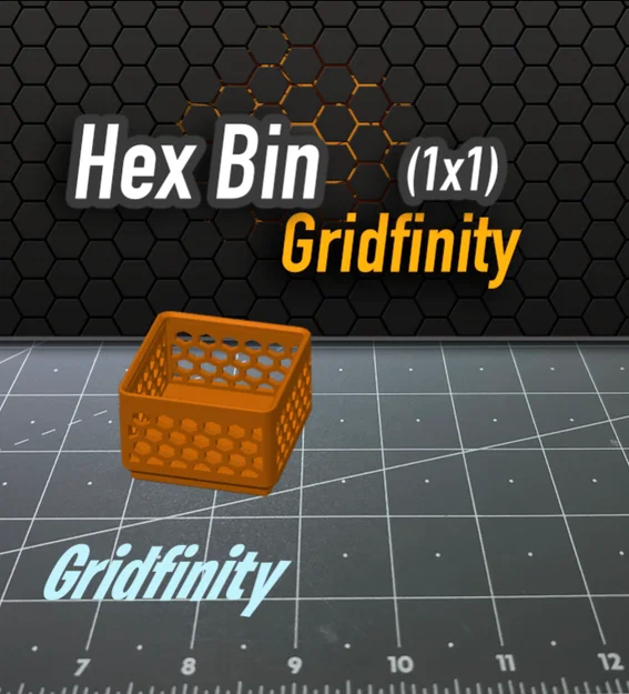 Khay Đựng Đồ Hex Bin Gridfinity 1x1 Chắc Chắn Cho Hệ Thống Sắp Xếp - Image 1