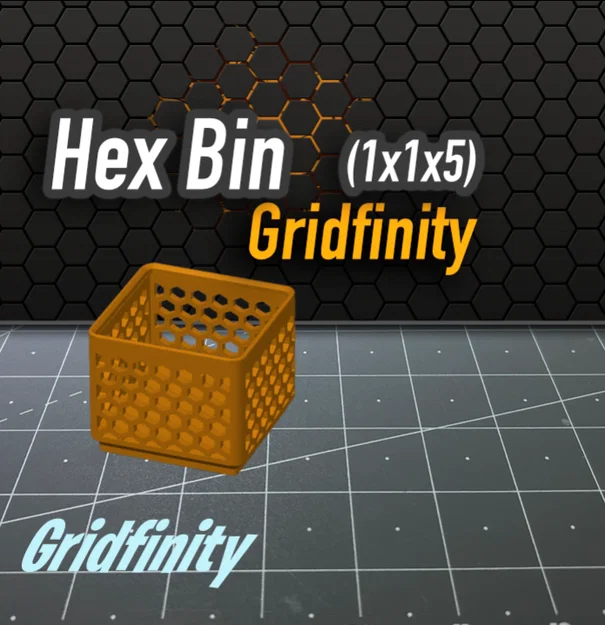 Khay Đựng Đồ Hex Bin 1x1x5 Hệ Thống Gridfinity Siêu Bền - Image 1
