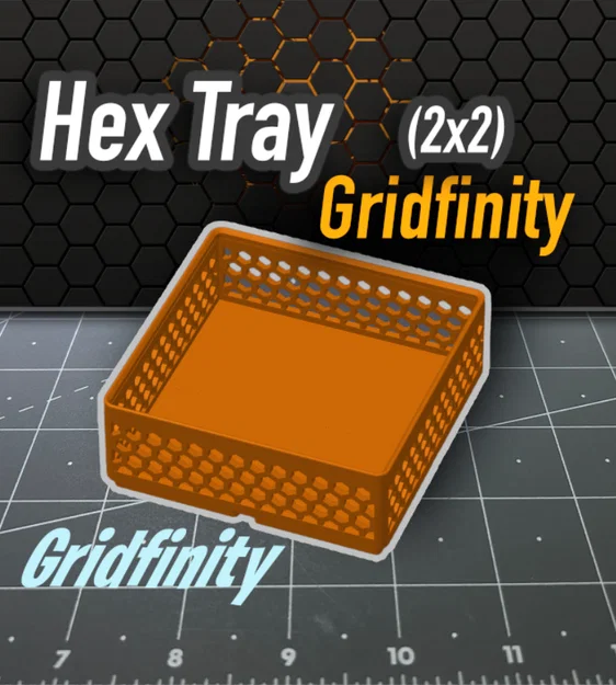 Khay Đựng Đồ Gridfinity 2x2 Dạng Lục Giác Siêu Bền - Image 1