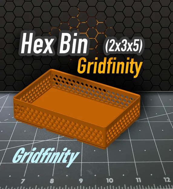 Khay Đựng Hex Bin Gridfinity 2x3x5 - Giải Pháp Sắp Xếp Gọn Gàng - Image 1