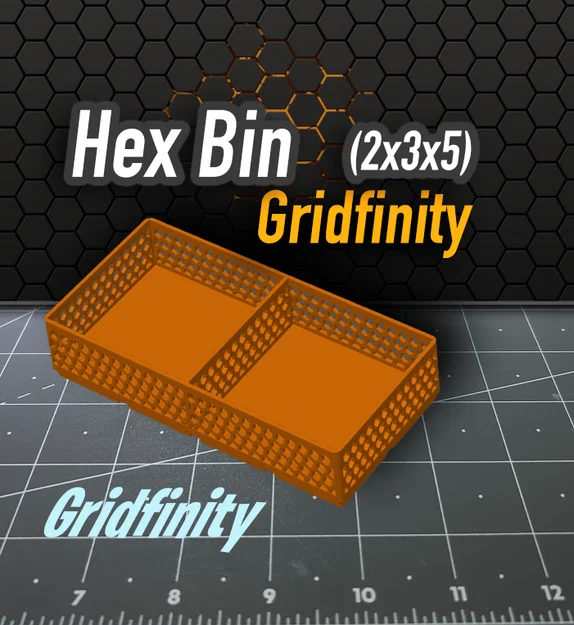 Khay Hex Bin Gridfinity 2x3x5 có vách ngăn - Sắp xếp đồ cực tiện - Image 1