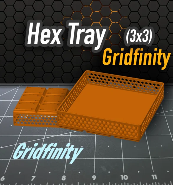 Khay Đựng Hex Bin Gridfinity 3x3 Bền Chắc Cho Bàn Làm Việc - Image 1