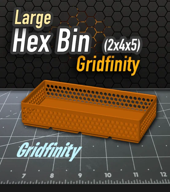 Khay chứa đồ Hex Bin Gridfinity 2x4x5 - Sắp xếp góc làm việc - Image 1